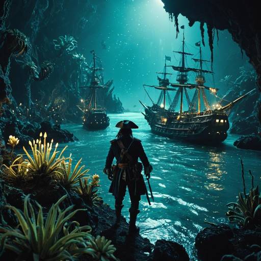 Sci-Fi Pirates in Bioluminescent Waters