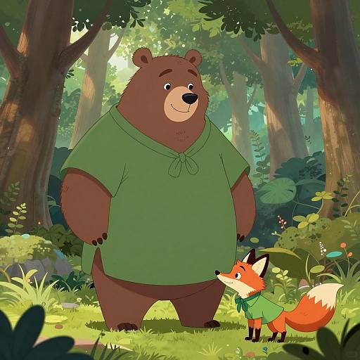 Charming Animated Forest Encounter