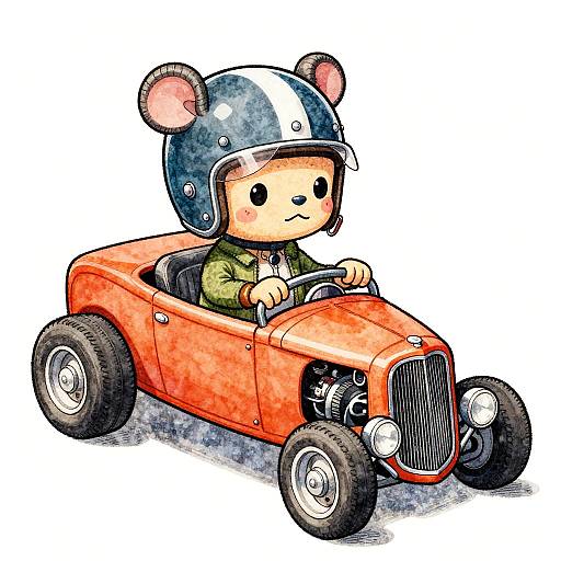 Cute Mothman Driving Ratfink Hotrod