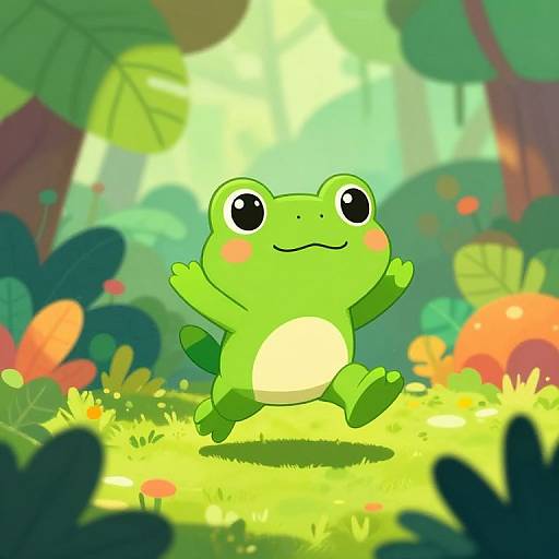 Cute Frog Fakemon in Vibrant Jungle