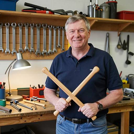 Proud Workshop Leader with Tools