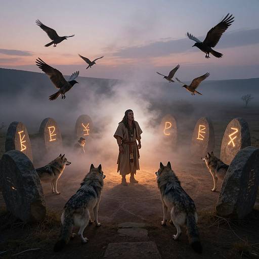 Ancient Shamanic Ritual in Stone Circle