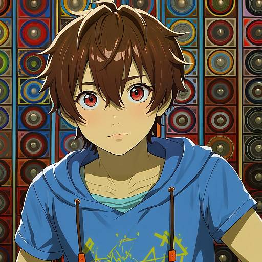 Illustration of Amamiya hibiya, kagerou project in the style of Ranma (kamenrideroz)