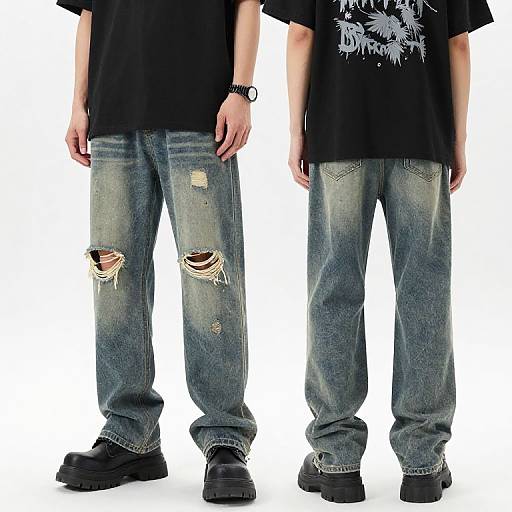 Streetwear Distressed Jeans Fashion Shoot