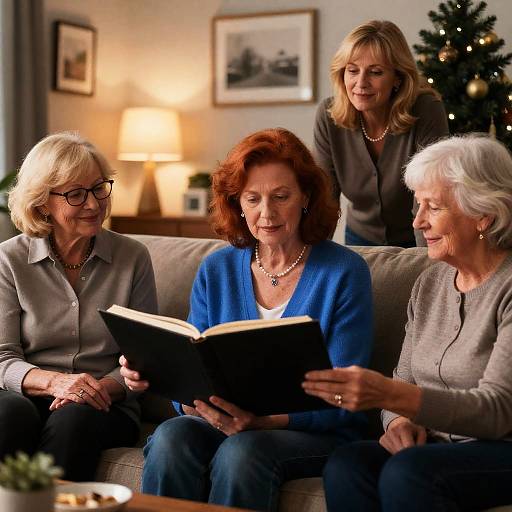 Cozy Gathering of Friends in Winter