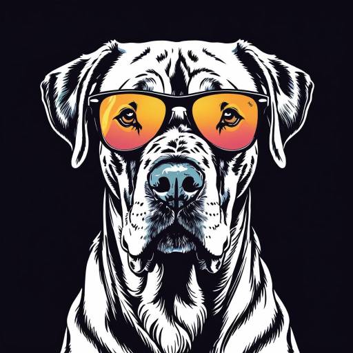 Retro Great Dane T-Shirt Design Retro Great Dane T-Shirt Design