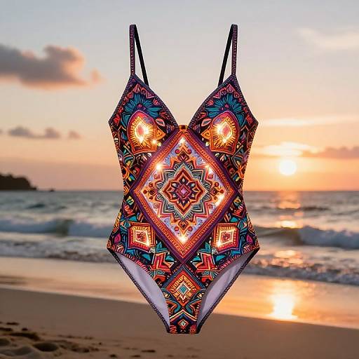 Glowing Swimsuit at Tropical Sunset