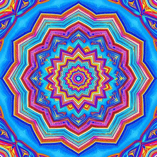Vibrant Mandala Meditation Art