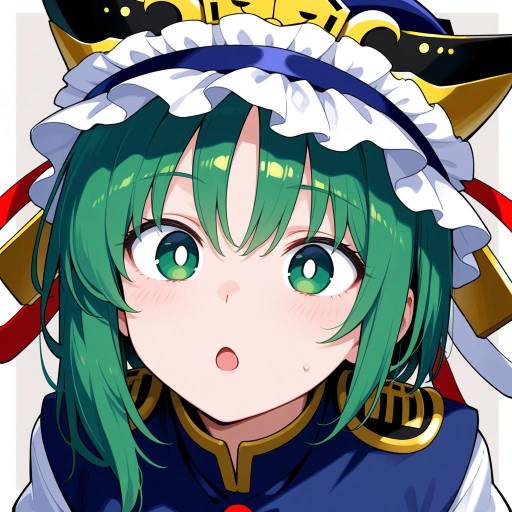 Vibrant Characters with Green Hair and Hats