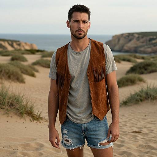 Vintage Style Man by Dramatic Cliffs