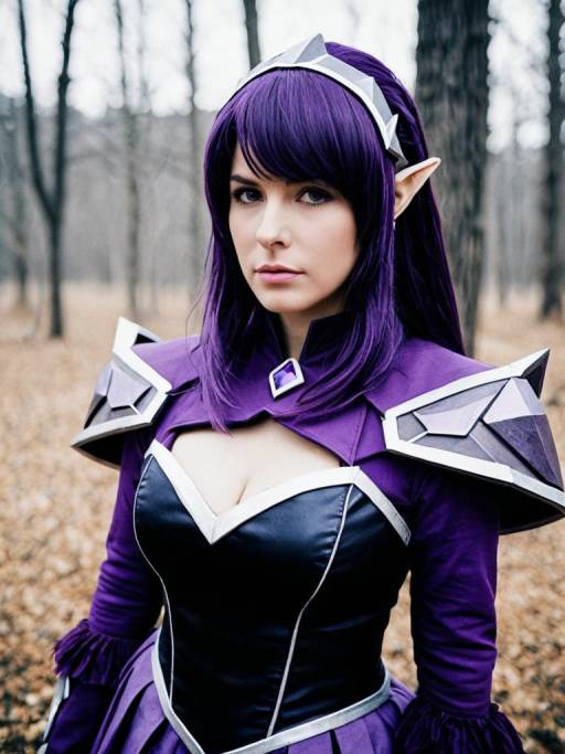 Woman in Amethyst Cosplay Costume