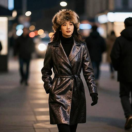 Winter Night City Stroll