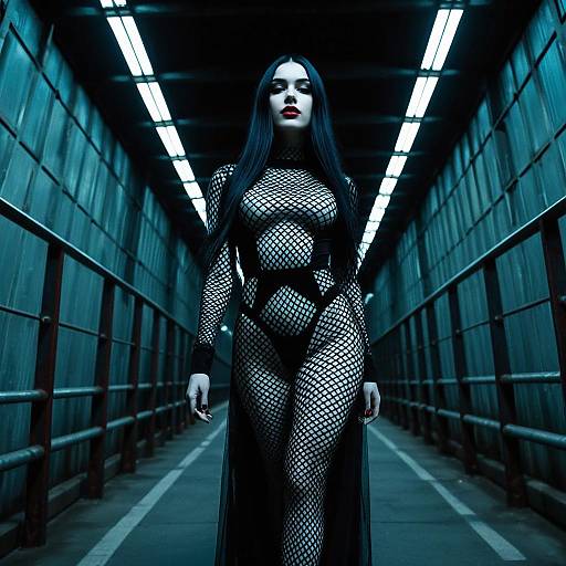 Gothic Fashion in Underpass