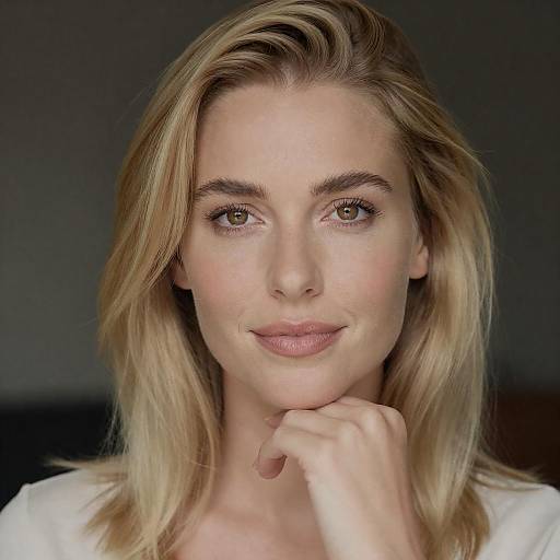 Portrait of a Smiling Blonde Woman