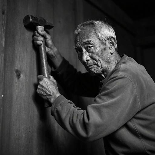 Intense Portrait of an Aging Man
