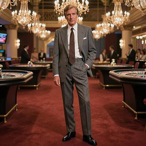 70s Mob Consigliere in Opulent Casino