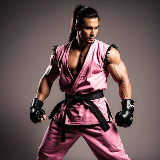Muscular Dan Hibiki Cosplay Scene