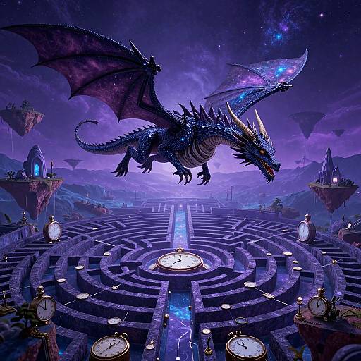 Surreal Dragon in Mindscape Wonderland