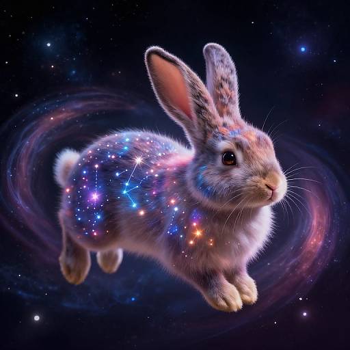 Cosmic Rabbit in Magical Space