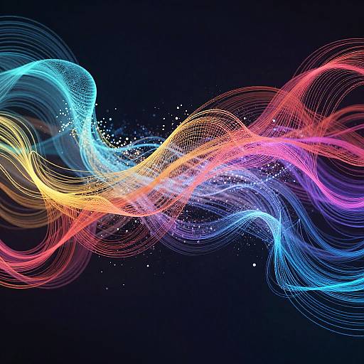 Abstract AI Data Stream Visualization