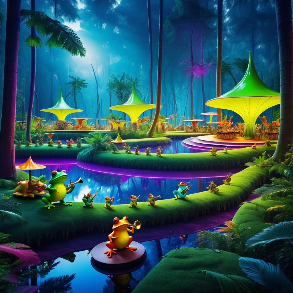 Frog Band Contest in Futuristic Woods