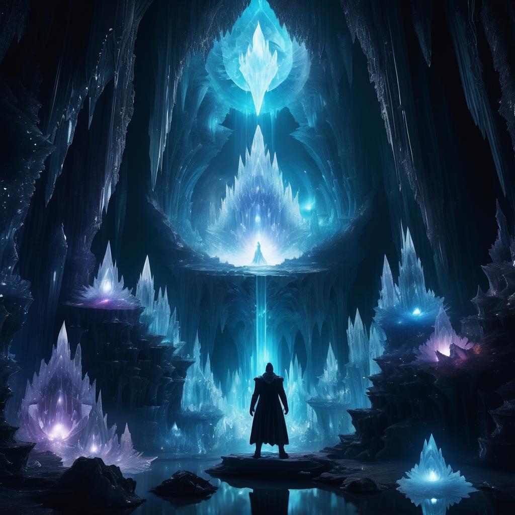 Enigmatic Cavern with Crystal Beauty