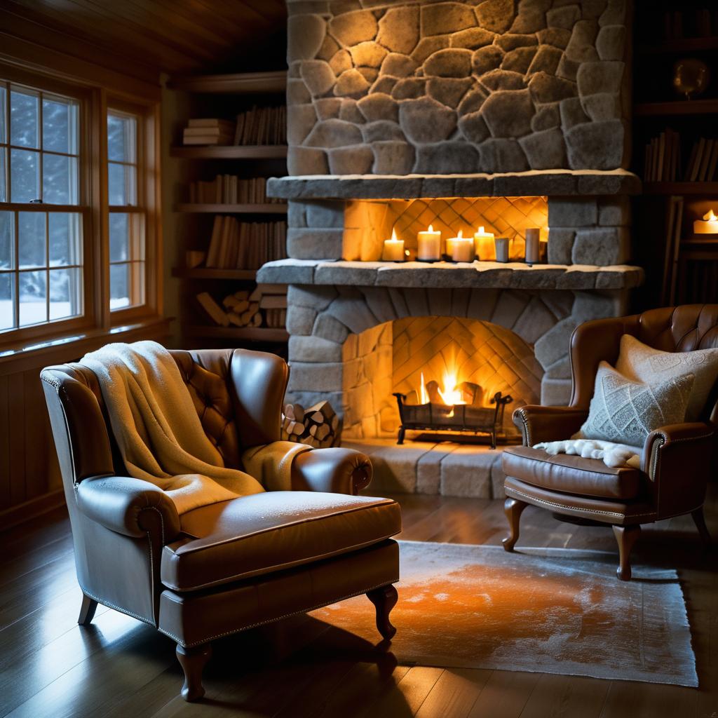 Cozy Elegance Amidst a Snowstorm