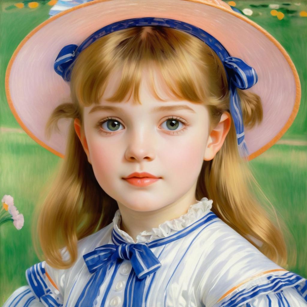 Realistic Portrait of a Young Girl