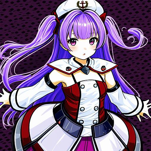 Illustration of Ajax (azur lane), azur lane in the style of Asutora