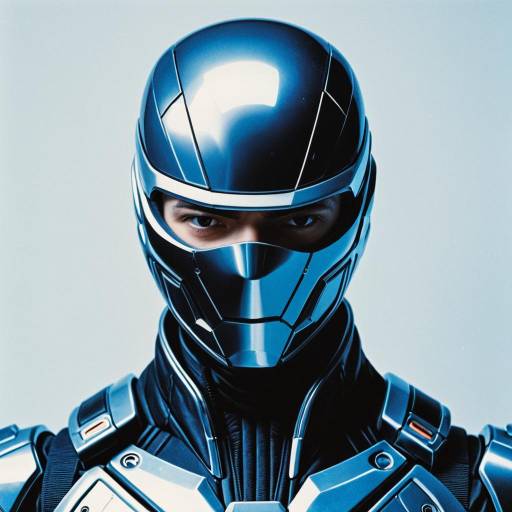 Cybernetic Ninja in Futuristic Armor