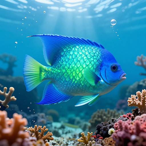 Graceful Fish Letter F Underwater