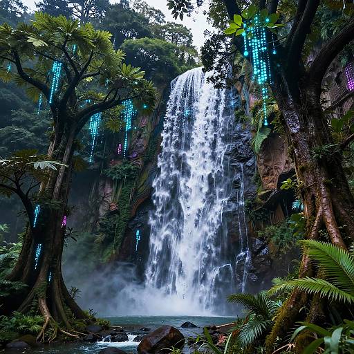 Surreal Nature-Tech Fantasy Landscape