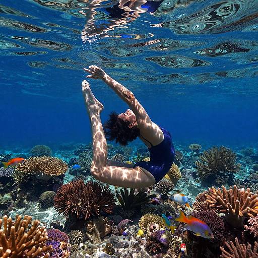 Surreal Underwater Yoga Pose