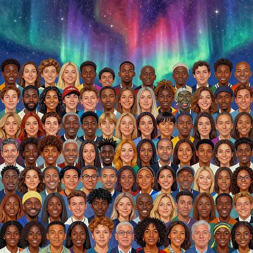 Global Unity Mosaic Portrait