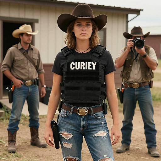 Cinematic Post-Apocalyptic Female Courier Portrait