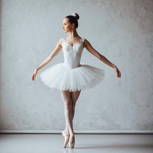 Elegant Ballerina in White Tutu