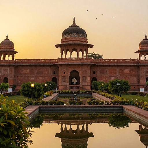 Holkar Palace Sunset Reflection