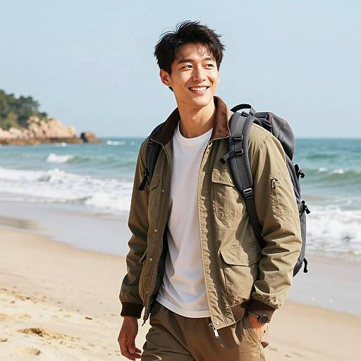 Adventurous Spirit on a Beach