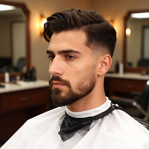 Stylish Goatee Designs in Barbershop