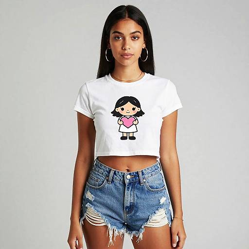 Young Woman in Casual Summer Outfit