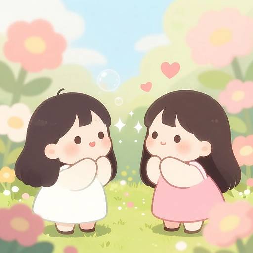 Whimsical Anime Muah Moment Scene