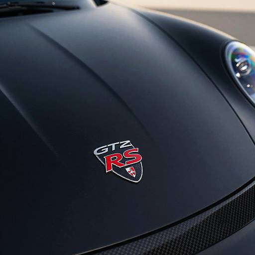GT1RS Emblem on Matte Black Hood