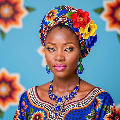 Vibrant Portrait of a Stylish Woman