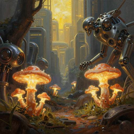 Biomechanical Valley with Pulsating Fungi