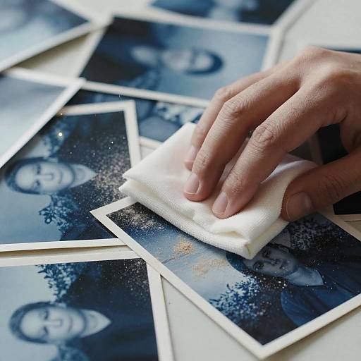 Digital Artist Restoring Old Photos