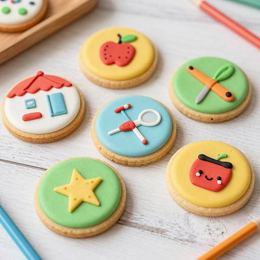 Mini School-Themed Cookie Designs