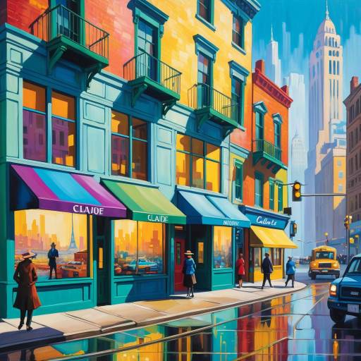 Vibrant Impressionistic Urban Street Art Vibrant Impressionistic Urban Street Art