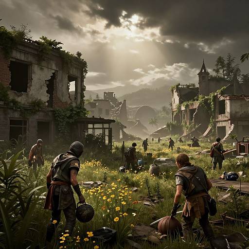 Post-Apocalyptic Overgrown Landscape