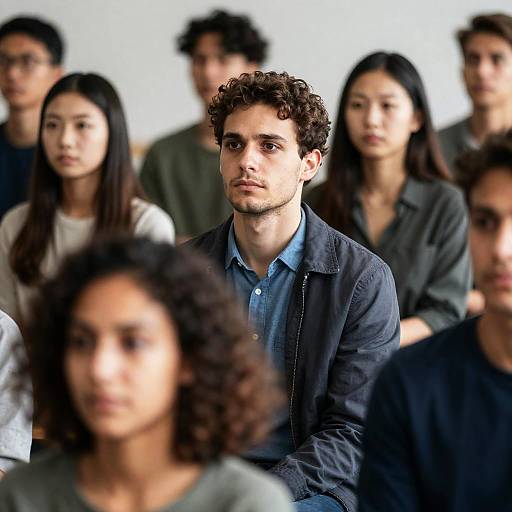 Candid Moment in a Crowded Room