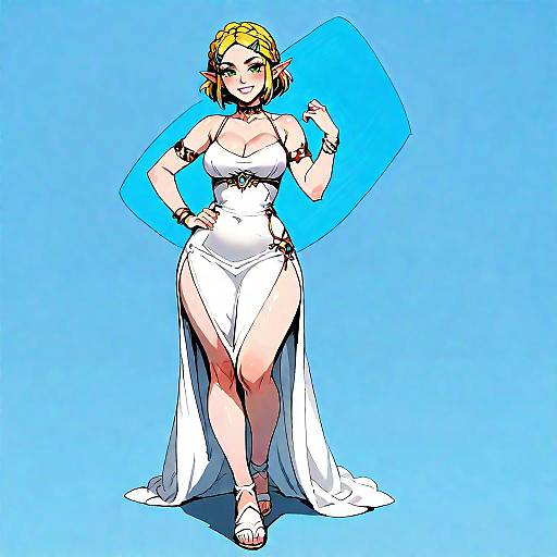 Curvy Princess Zelda Alternate Costume Portrait